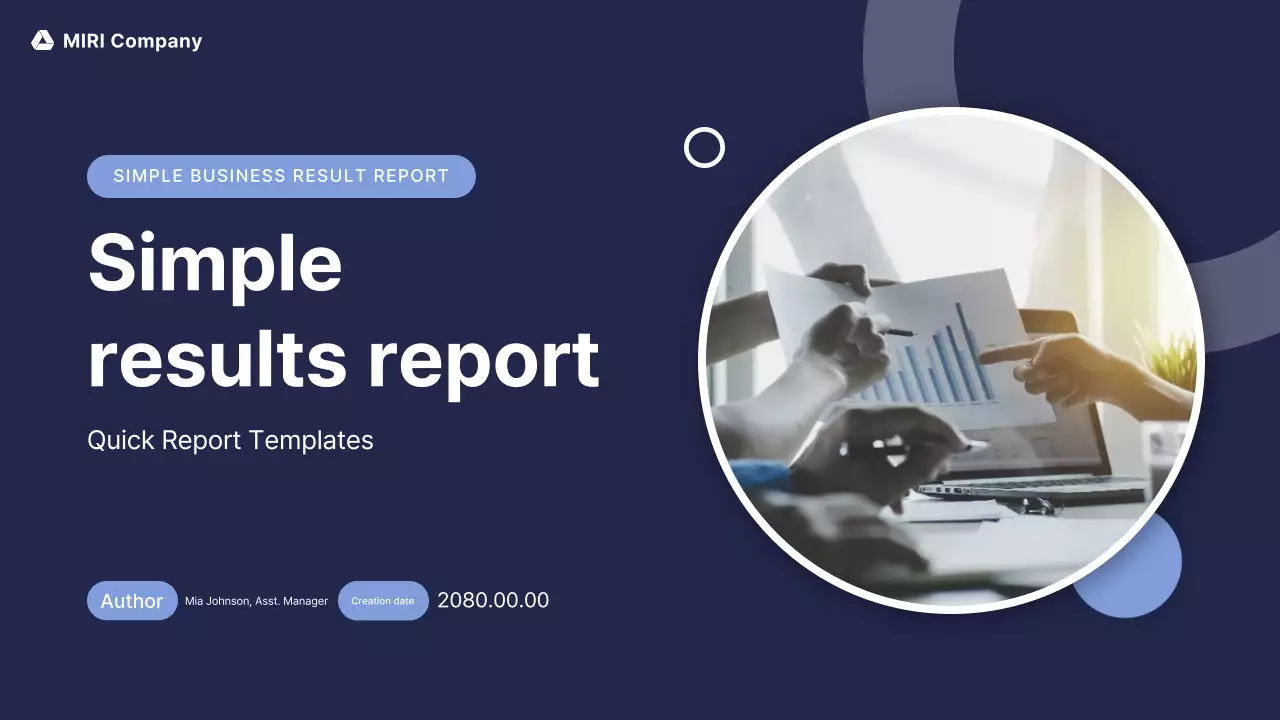 Báo cáo đơn giản màu xanh lam