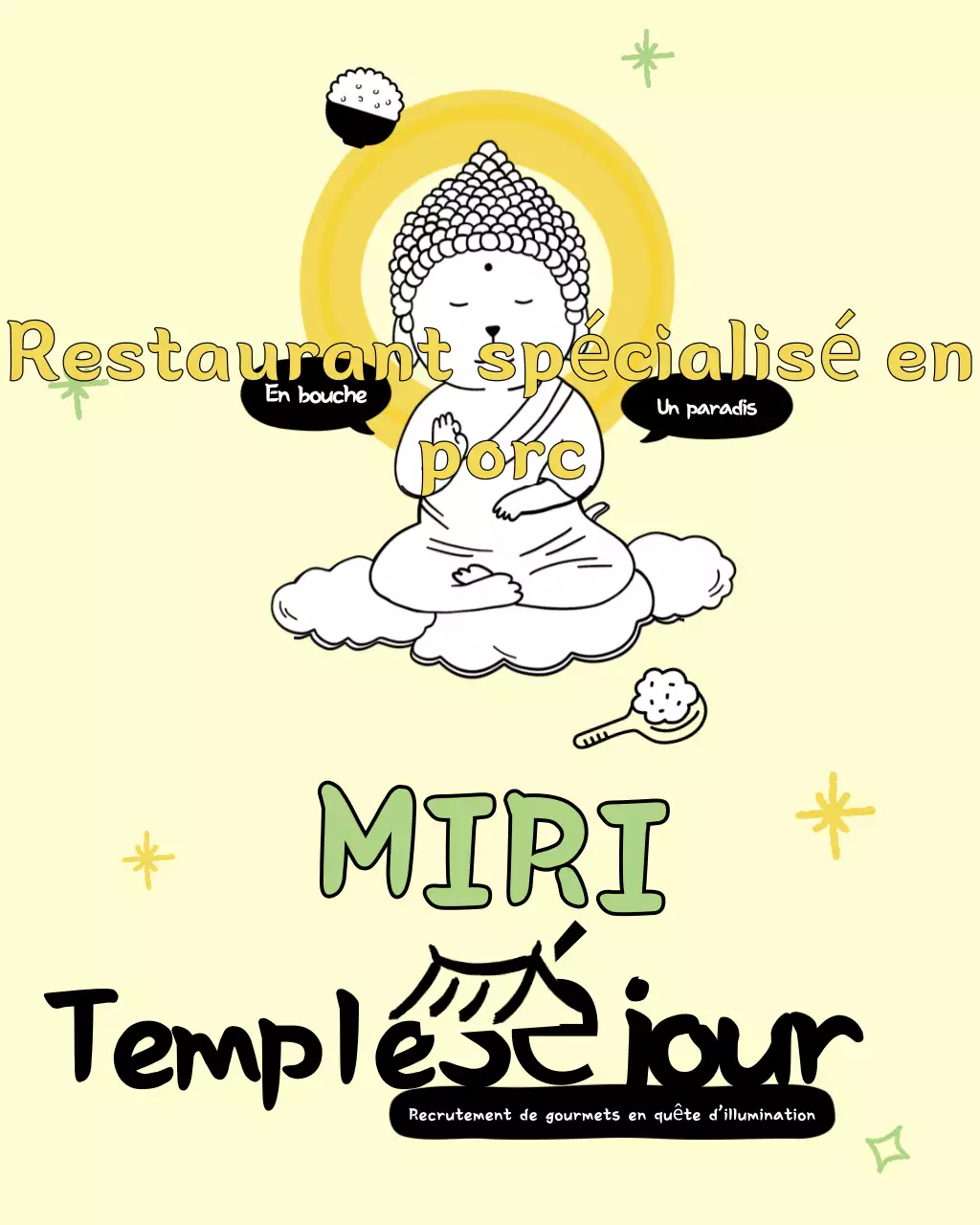 Publicité pour un séjour au Temple Jaune