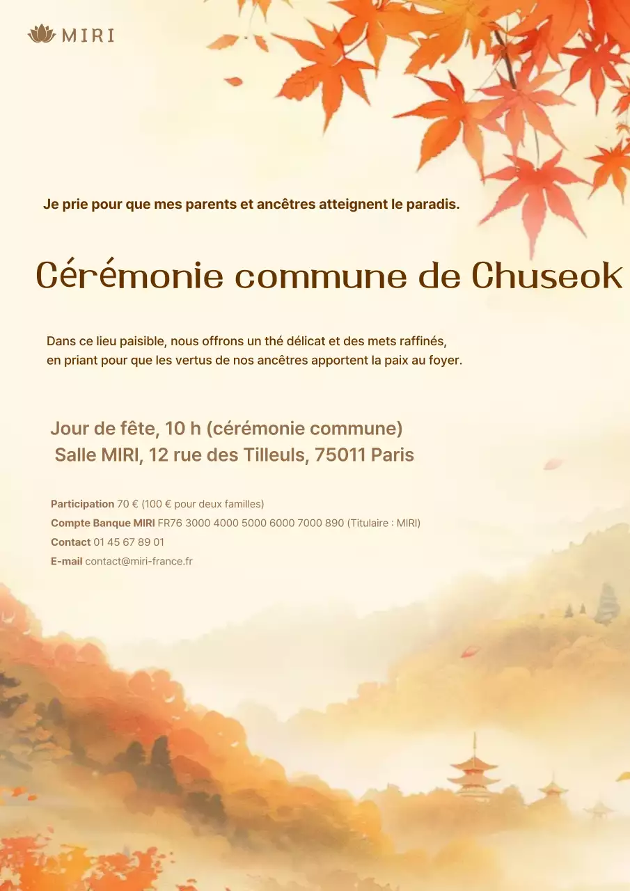 Guide traditionnel de Chuseok à Orange