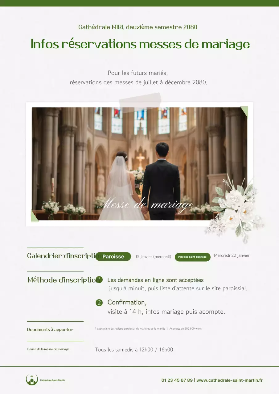 Guide des mariages classiques verts