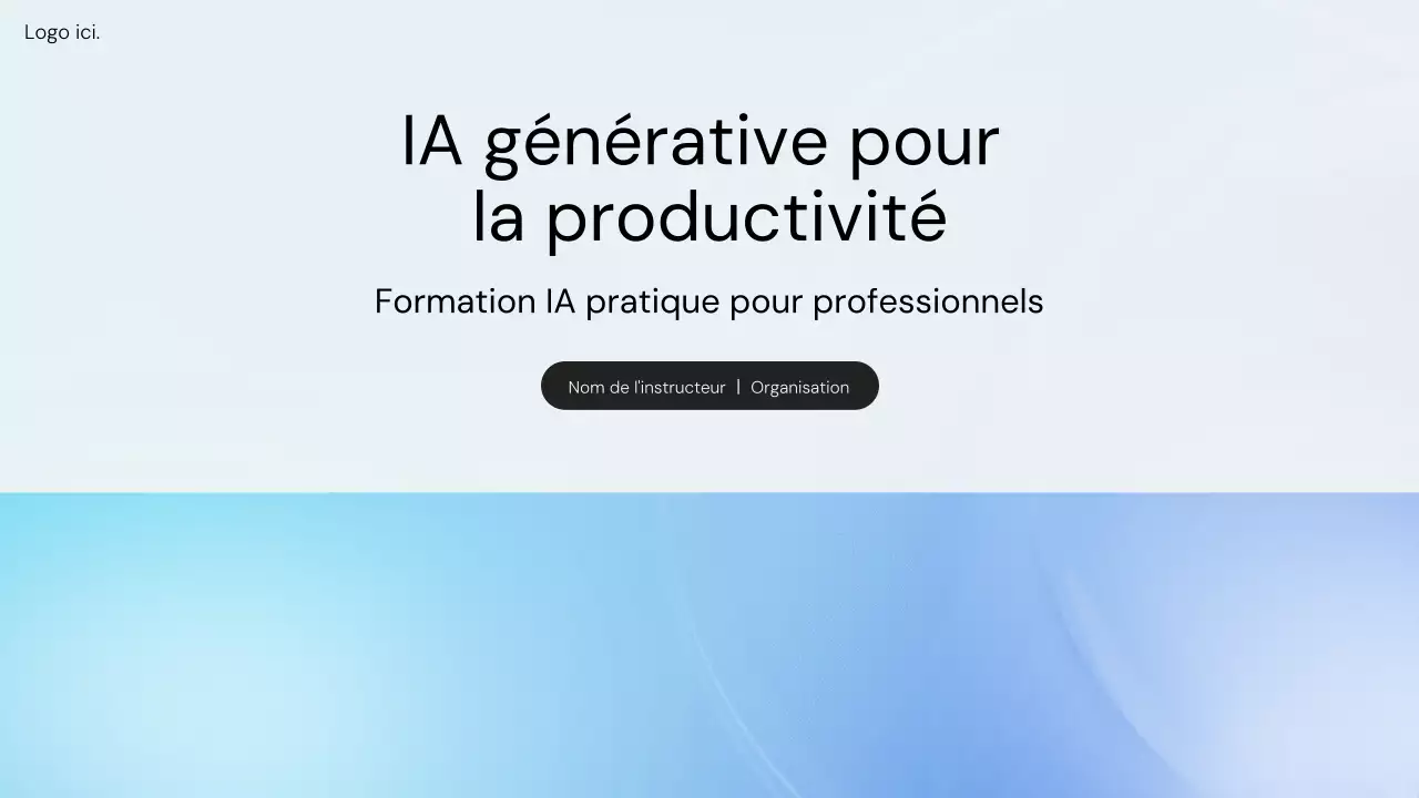 Invitation au cours Blue Modern AI