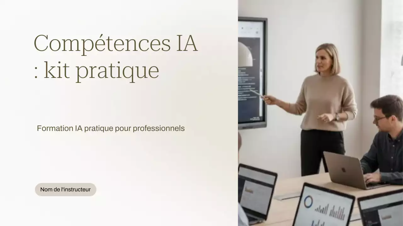Présentation du cours d'IA moderne beige