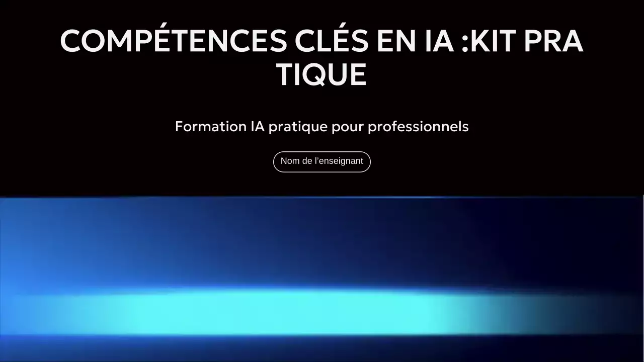 Présentation du cours Blue Modern AI