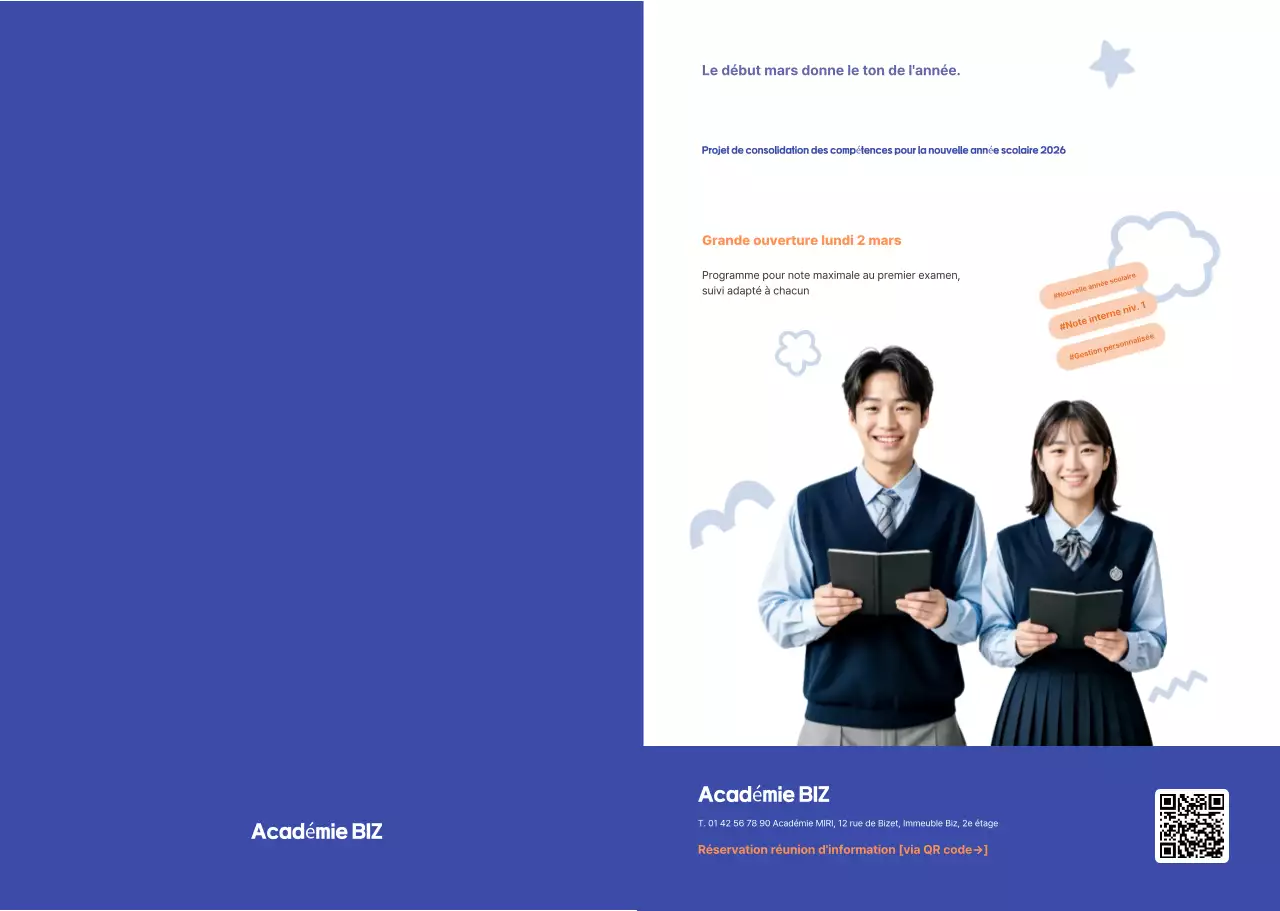 Promotion du recrutement des étudiants Blue Modern