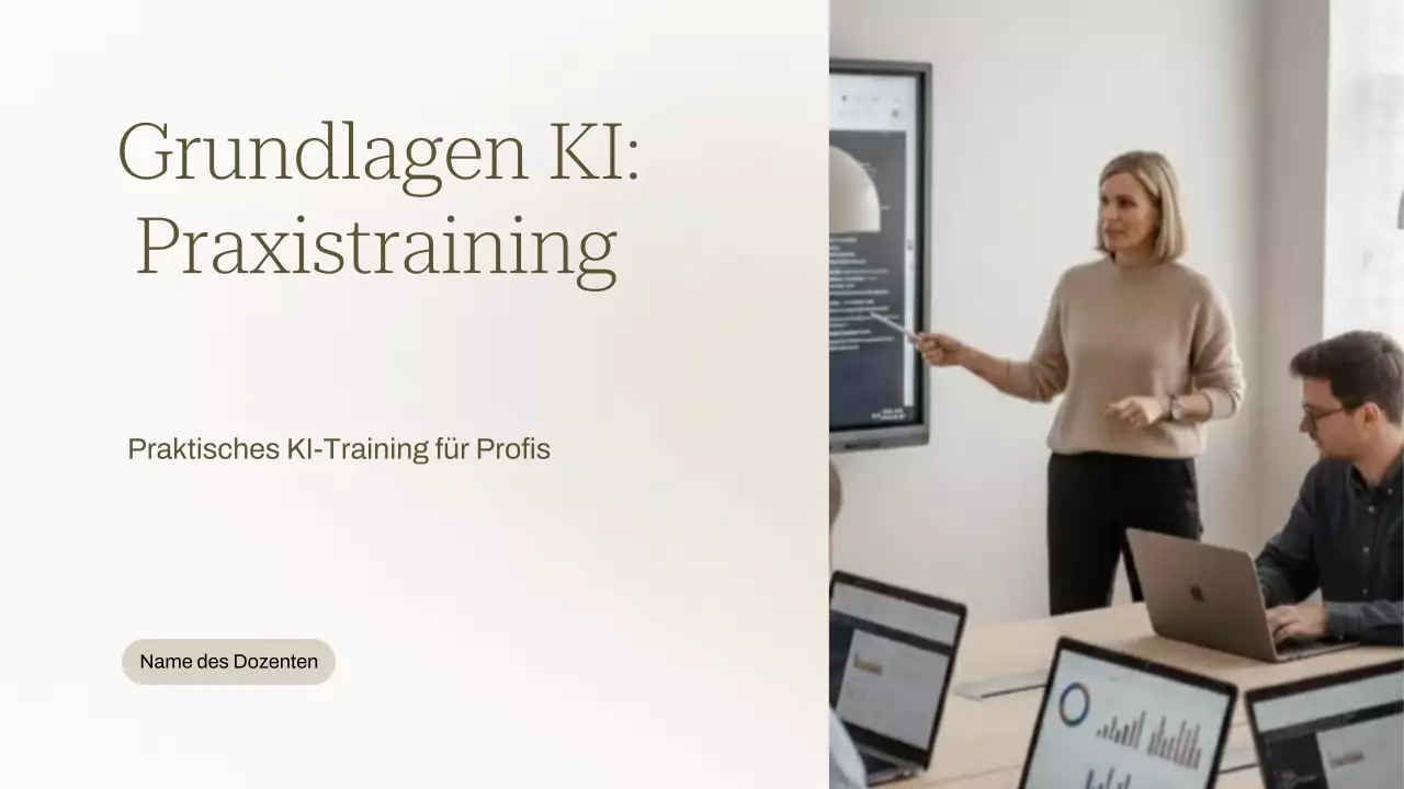 Beige Modern AI Kurspräsentation