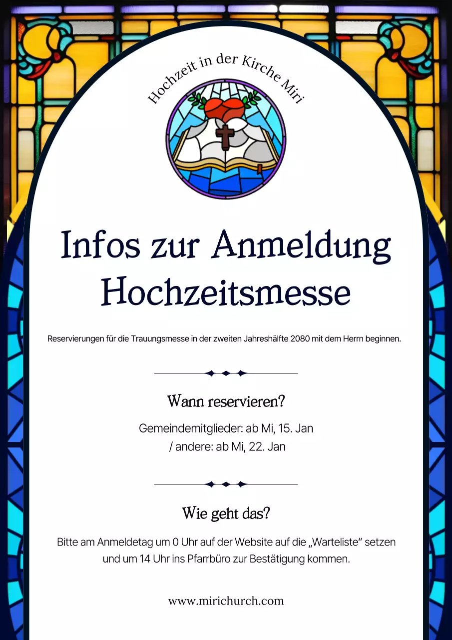 Leitfaden zur Anmietung und Bewerbung des traditionellen blauen Hochzeitssaals