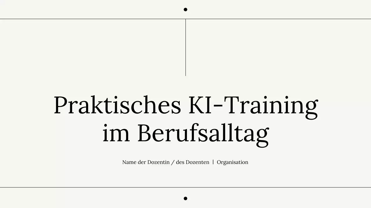 Präsentation des KI-Kurses für weiße Profis