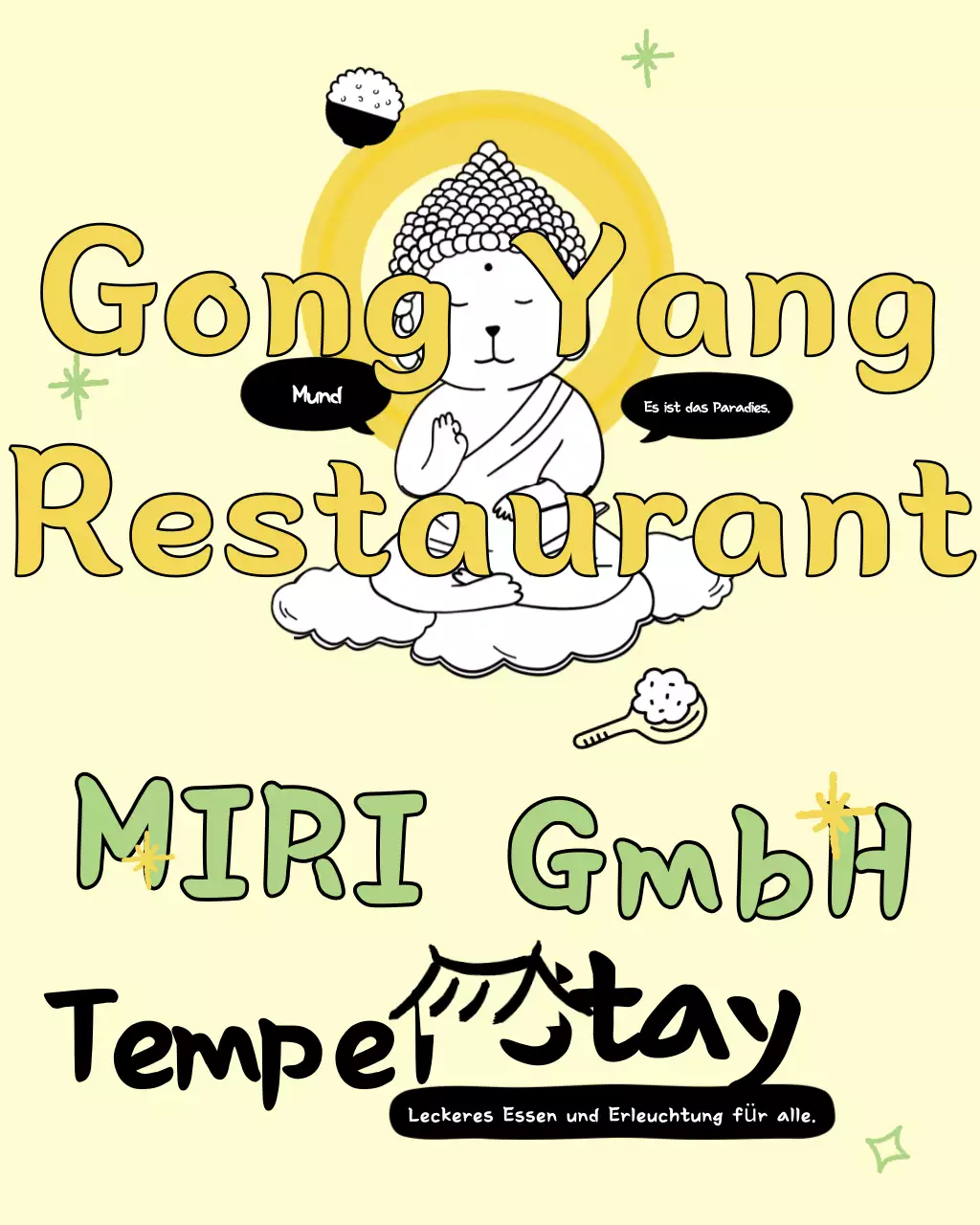 Anzeige für einen Aufenthalt im Yellow Temple