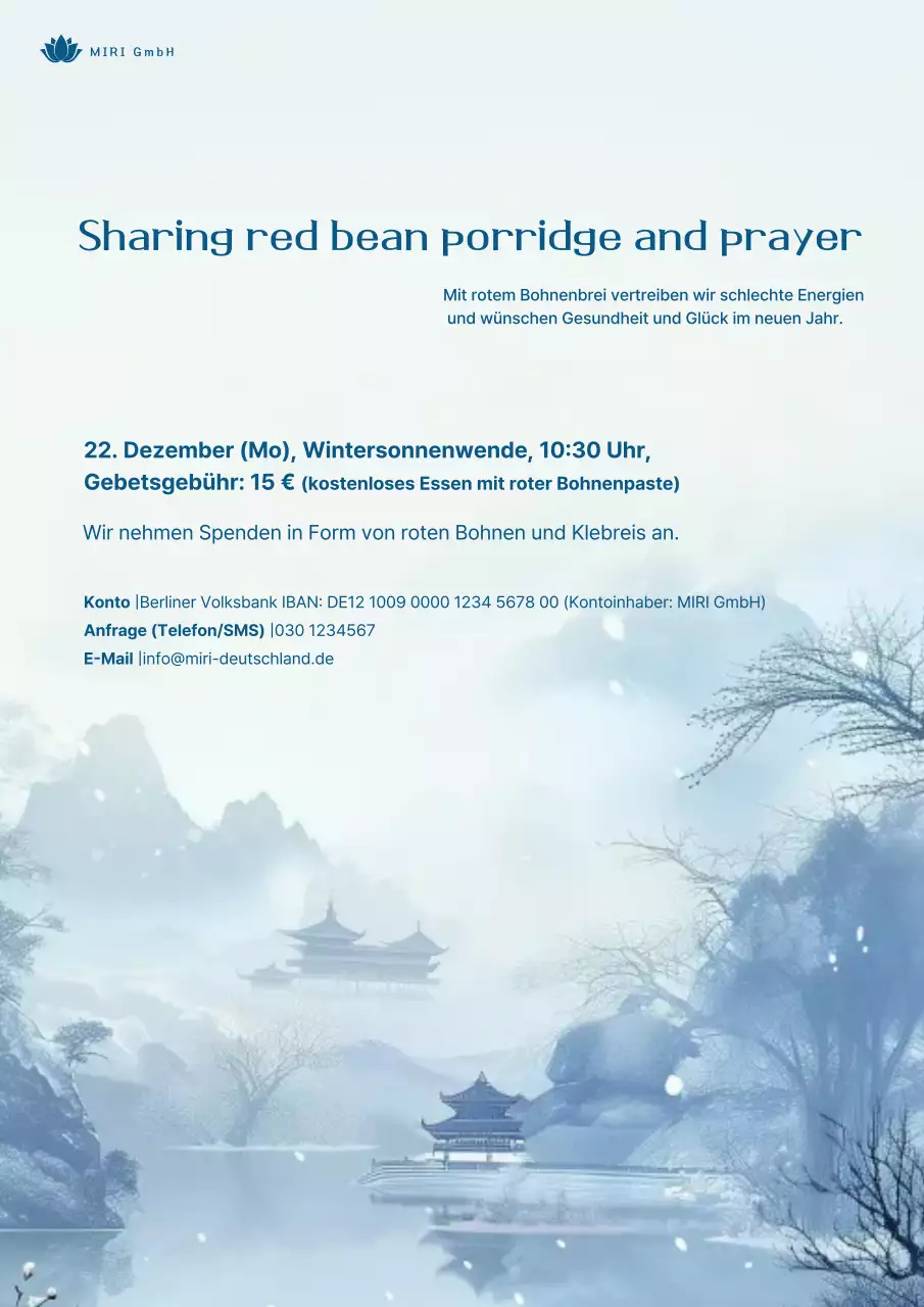 Sky Blue Traditioneller Veranstaltungsführer