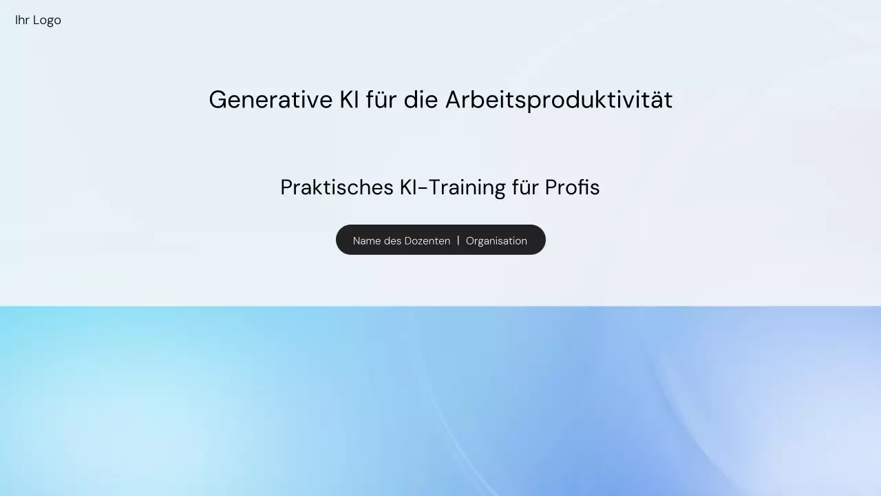 Einladung zum Blue Modern AI Kurs
