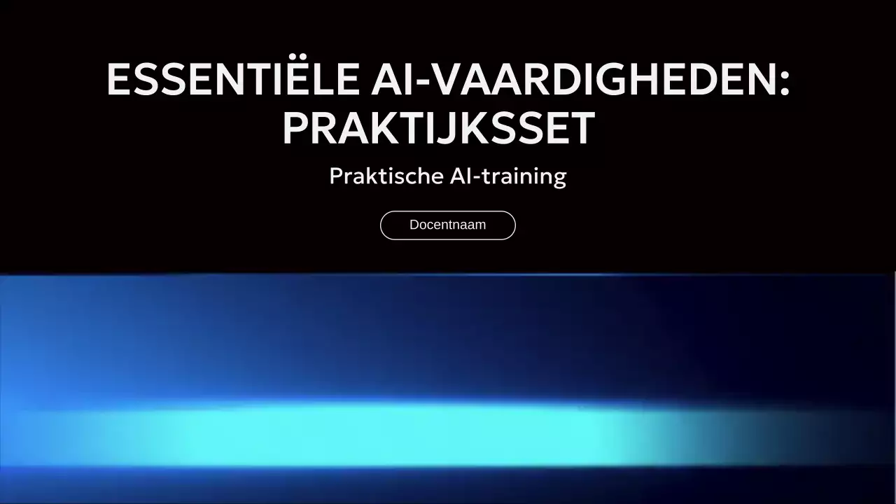 Presentatie van de Blue Modern AI-cursus