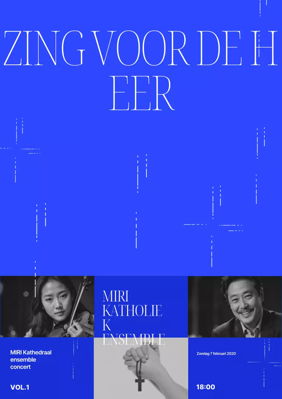 Blue Modern Music Concert Event