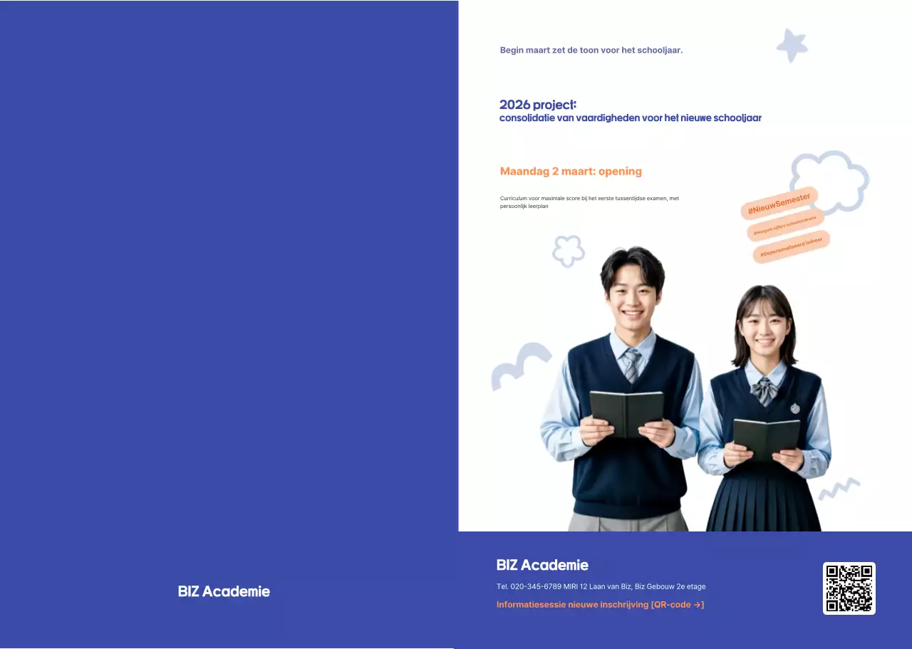 Blue Modern Studentenwervingsactie