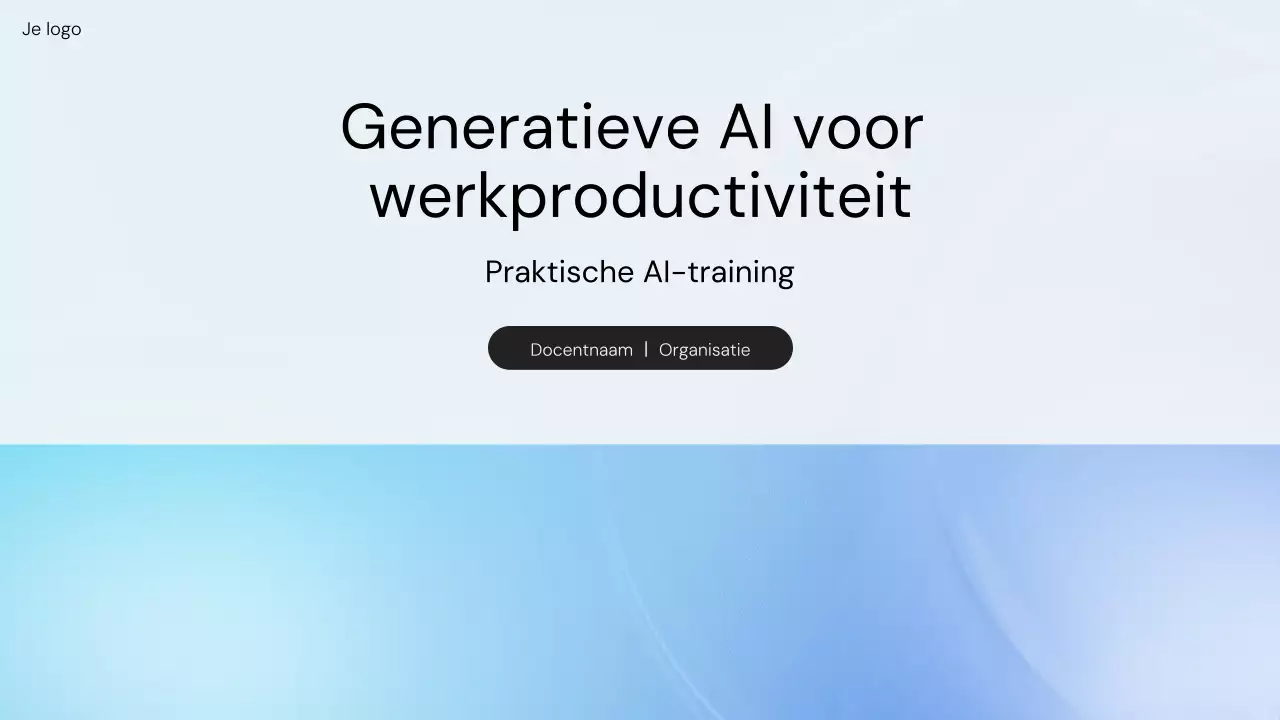 Uitnodiging voor een cursus over moderne blauwe AI