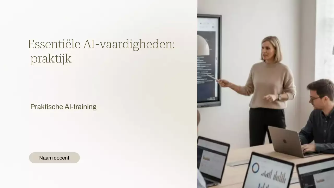 Beige Moderne AI-cursuspresentatie