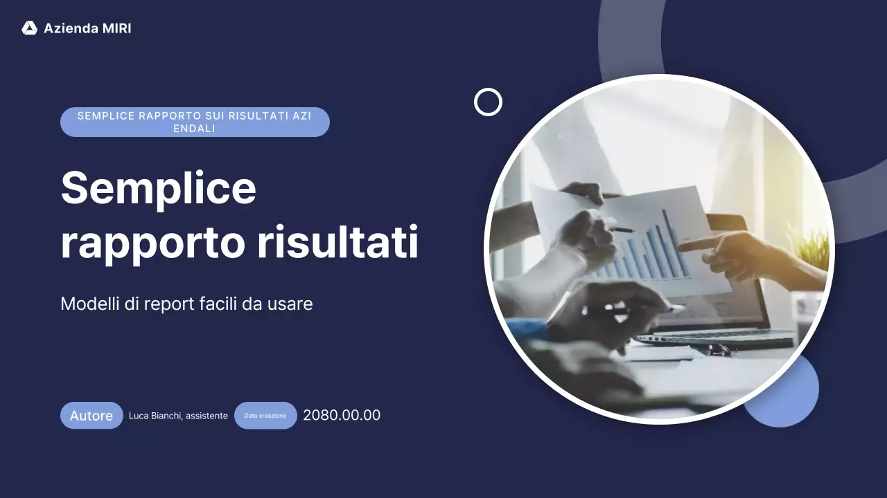 Rapporto semplice blu