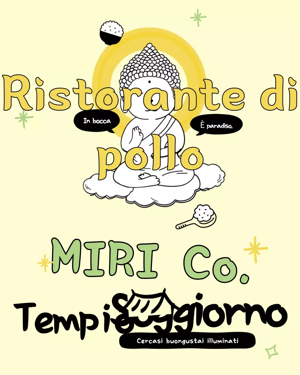 Pubblicità del soggiorno al Tempio Giallo