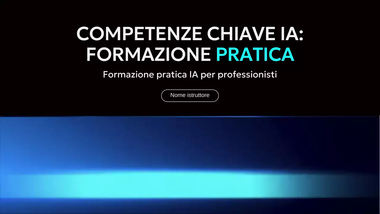 Presentazione del corso Blue Modern AI