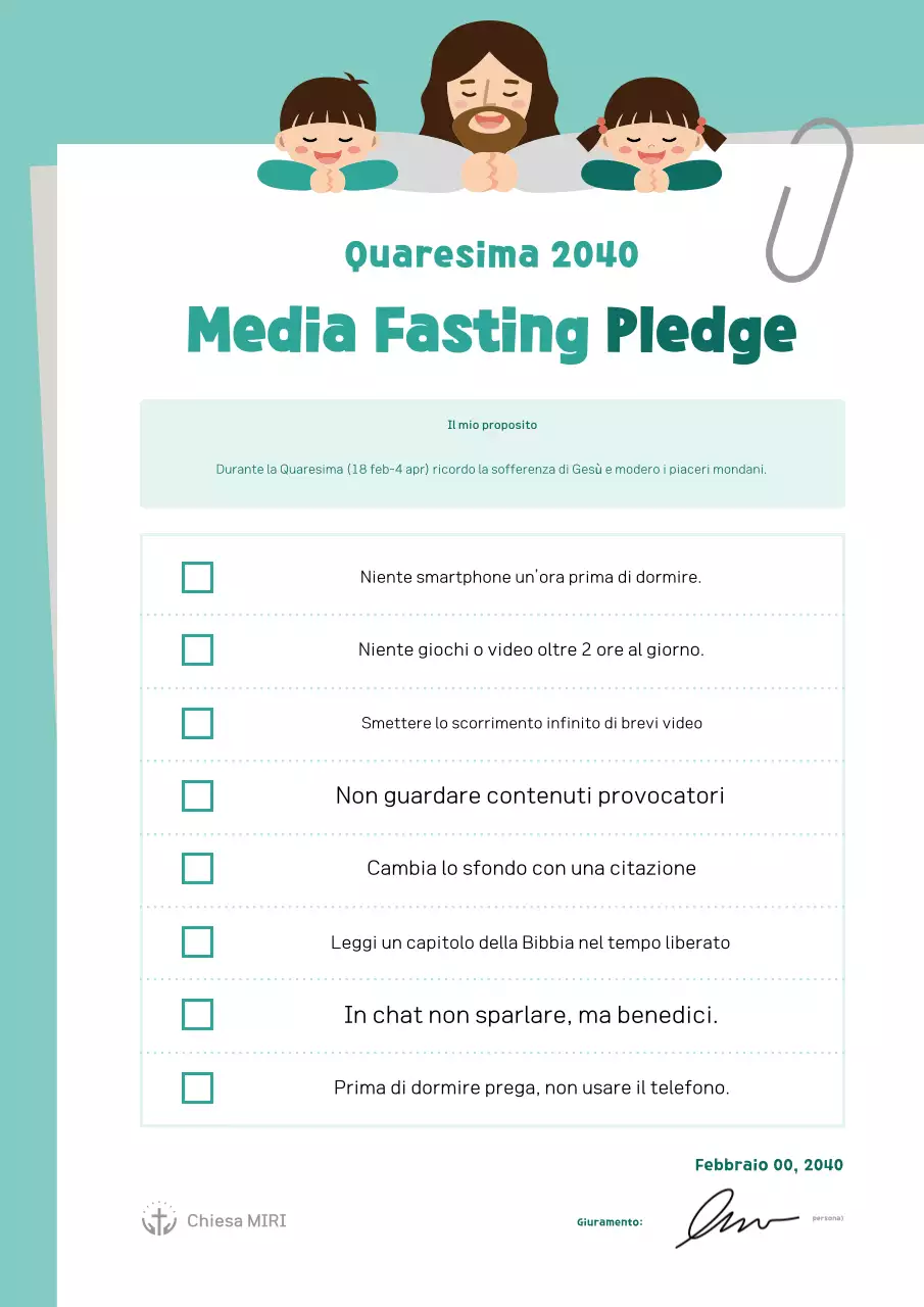 Campagna Quaresimale semplice alla menta