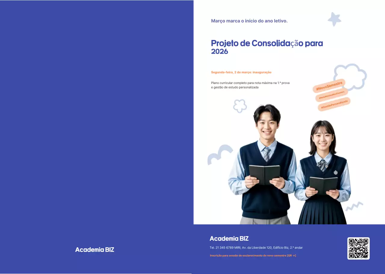 Promoção de Recrutamento de Estudantes da Blue Modern