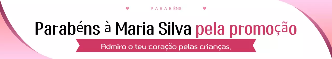 Promoção Simples Rosa Parabéns