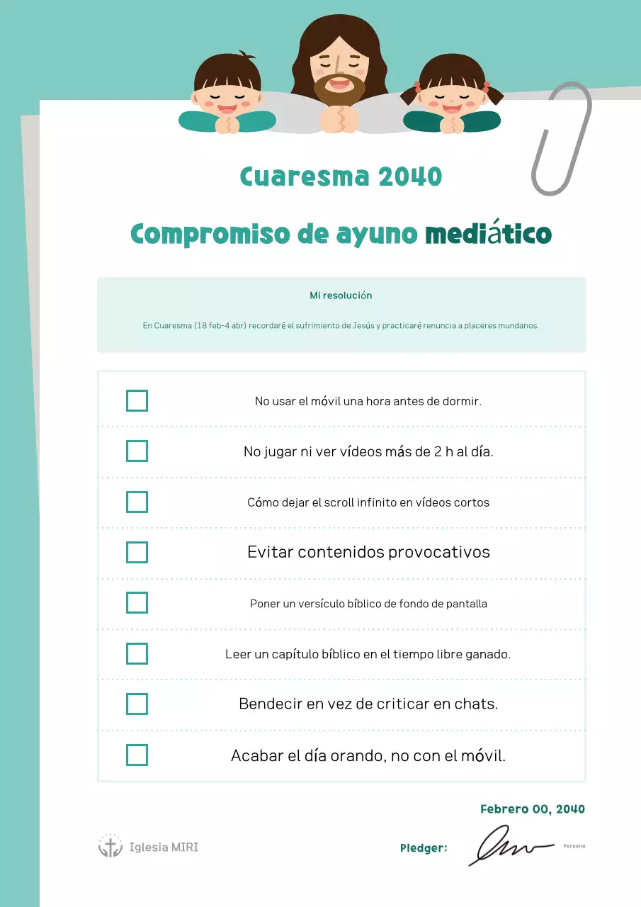 Campaña de Cuaresma Simple de Mint