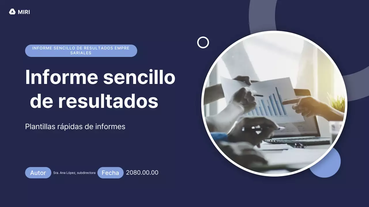 Informe Simple Azul Informe