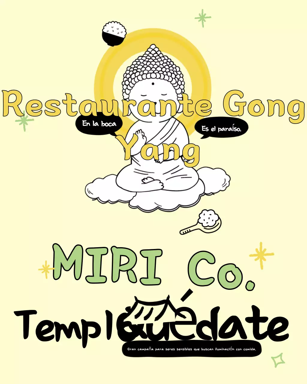 Anuncio de estancia en el Templo Amarillo