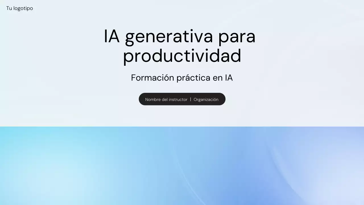 Invitación al curso de IA moderna de Blue