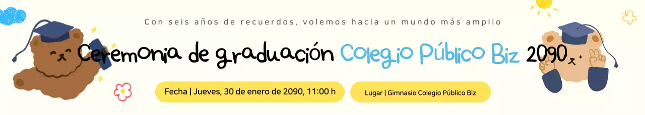 Guía para la ceremonia de graduación del Bebé Amarillo