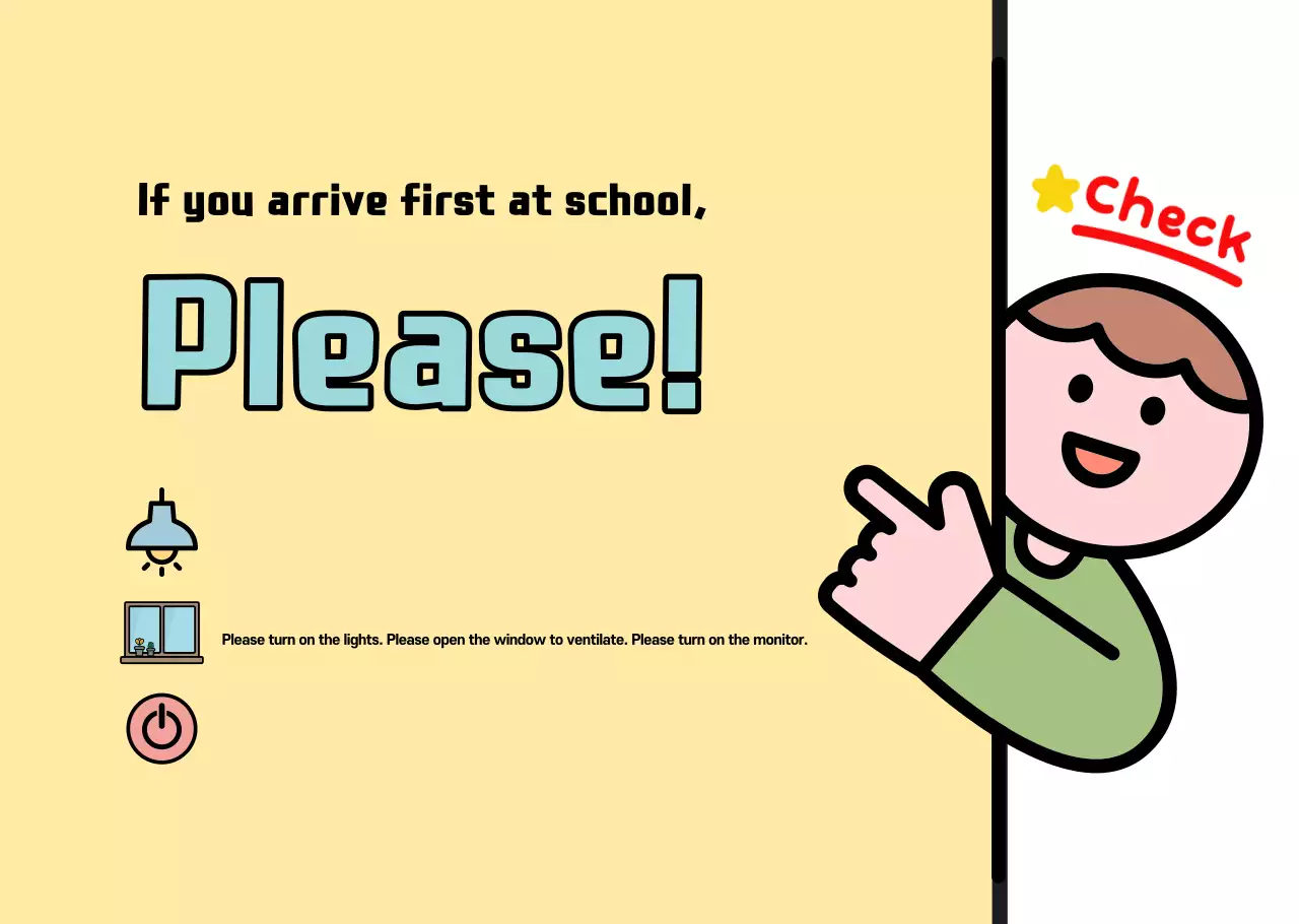 Yellow Cute School Guide