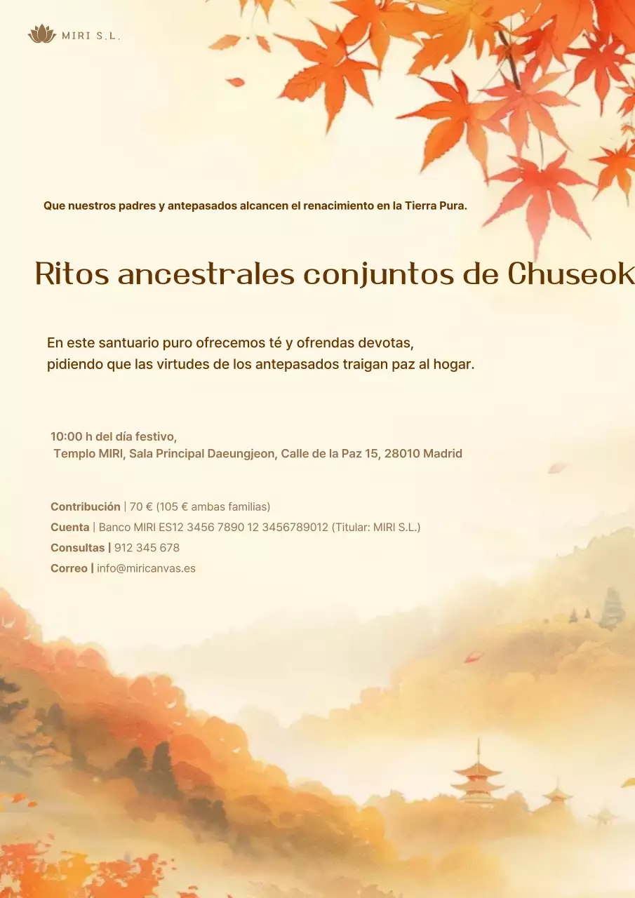 Guía tradicional de Chuseok naranja