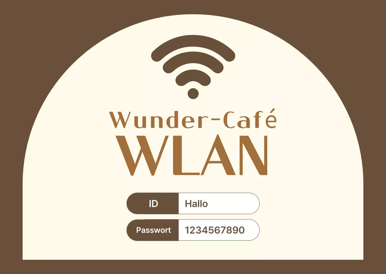 Brown Clean Cafe WLAN-Leitfaden