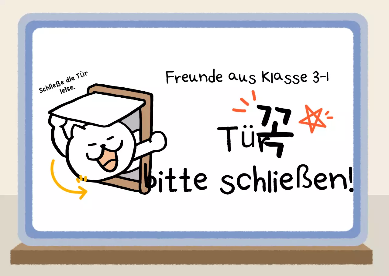 Weißer, niedlicher Schulführer