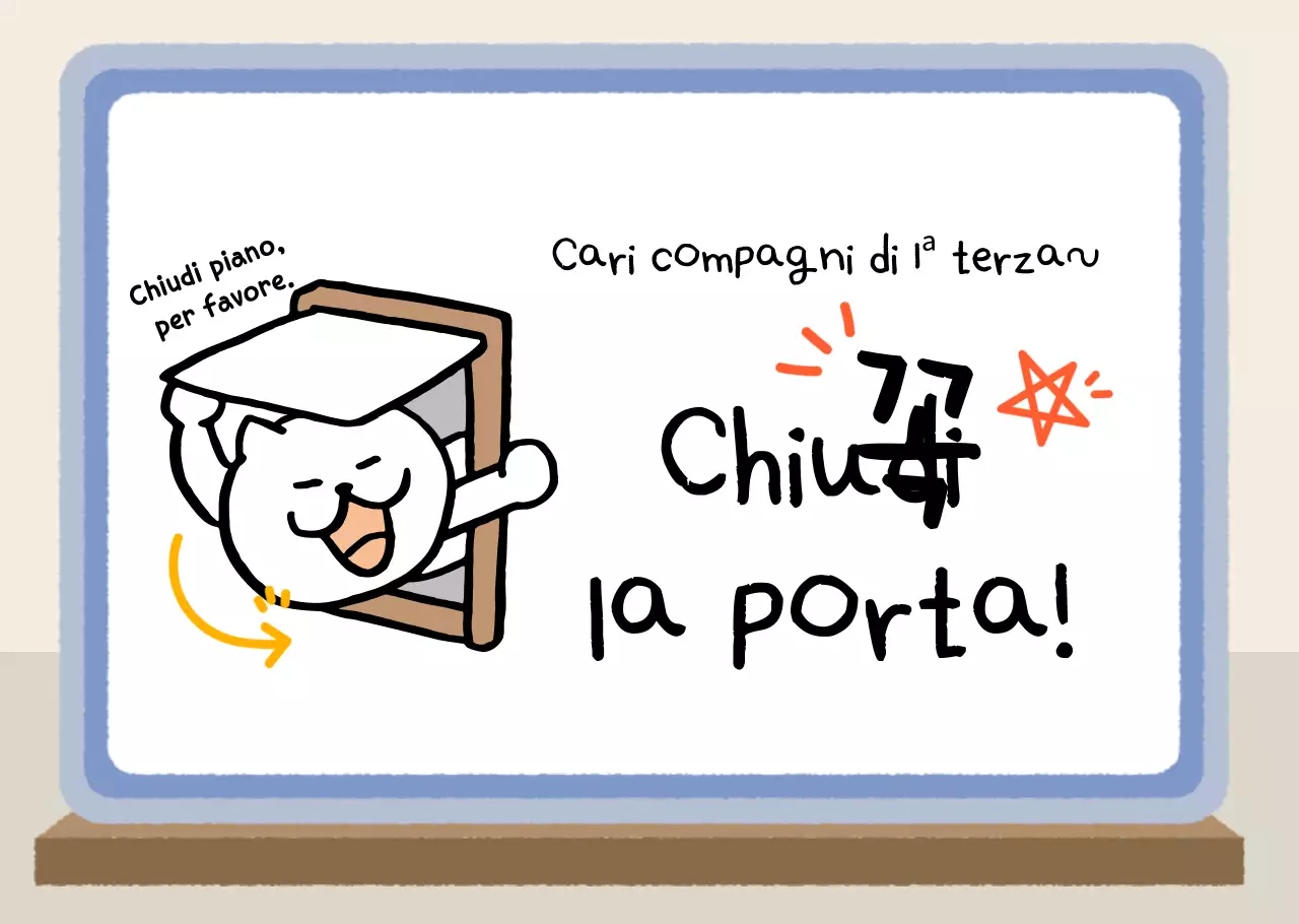 Guida scolastica bianca e carina