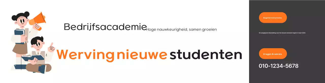 Wervingscampagne Orange Clean Academy