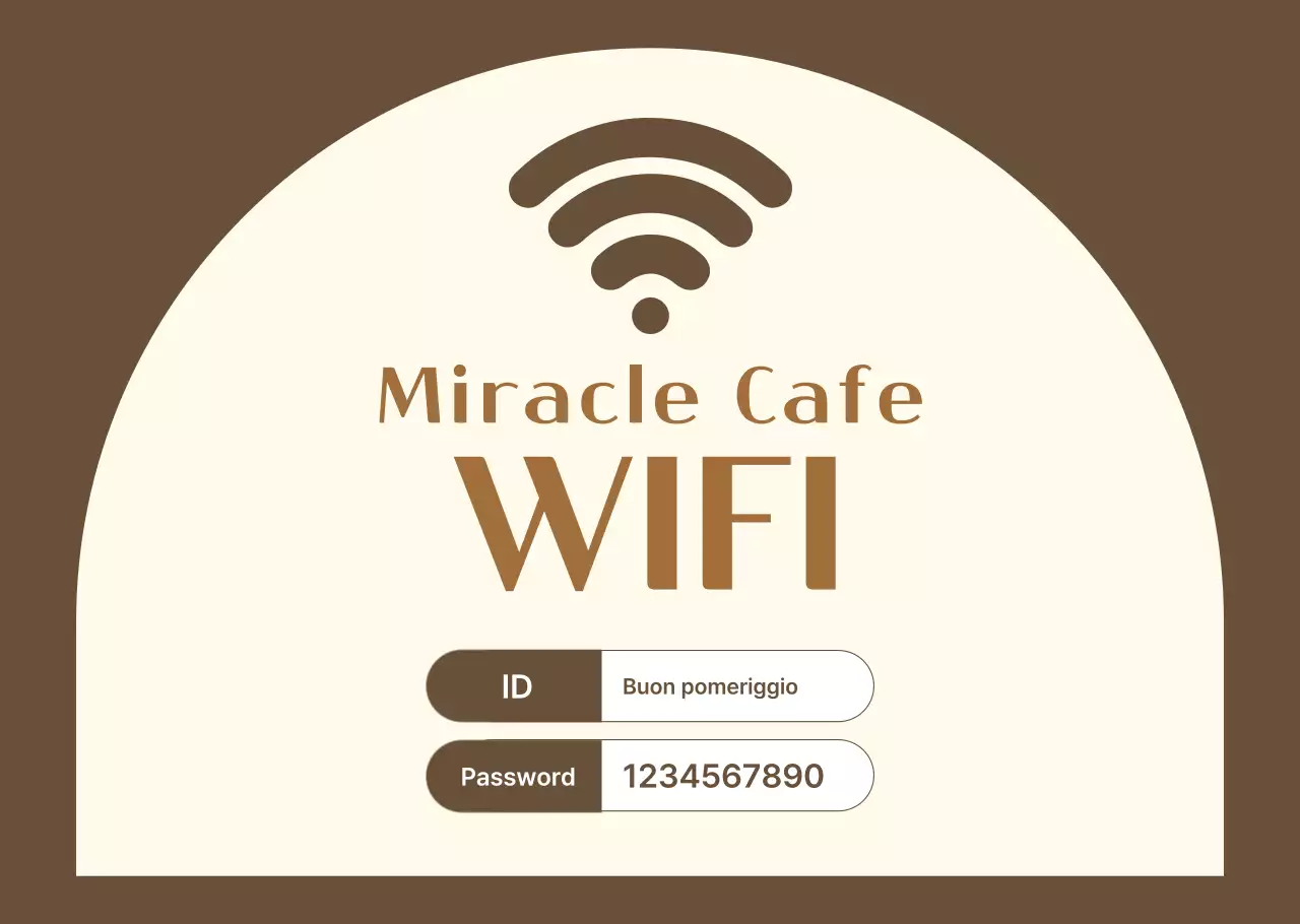 Guida Wi-Fi del Brown Clean Cafe