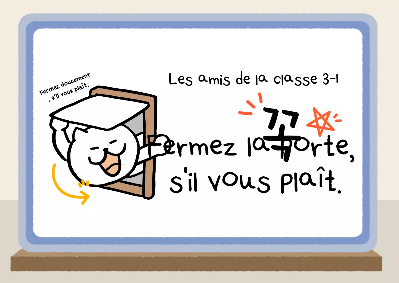 Guide scolaire mignon blanc