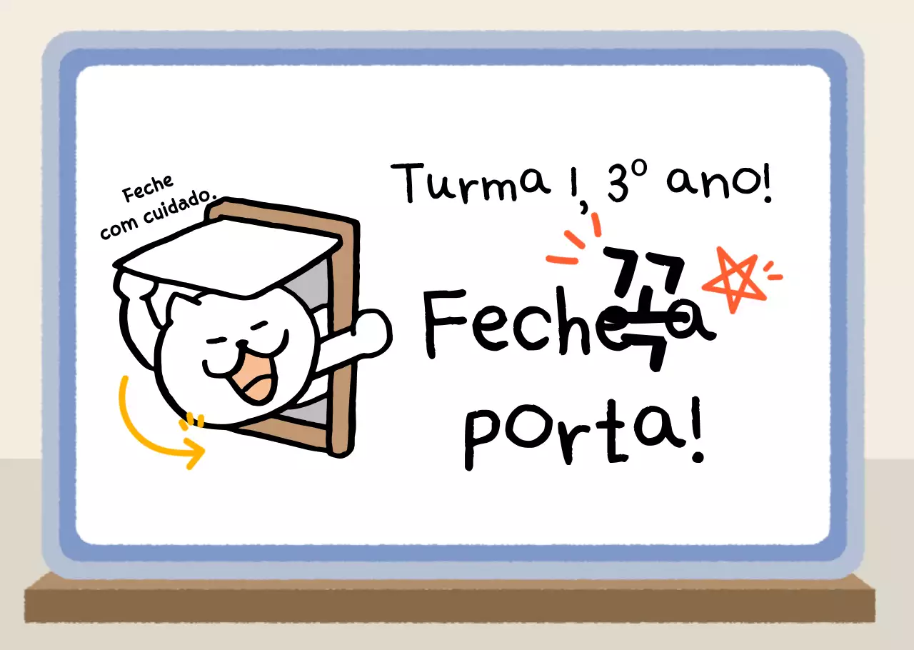 Guia Escolar Branco e Fofo