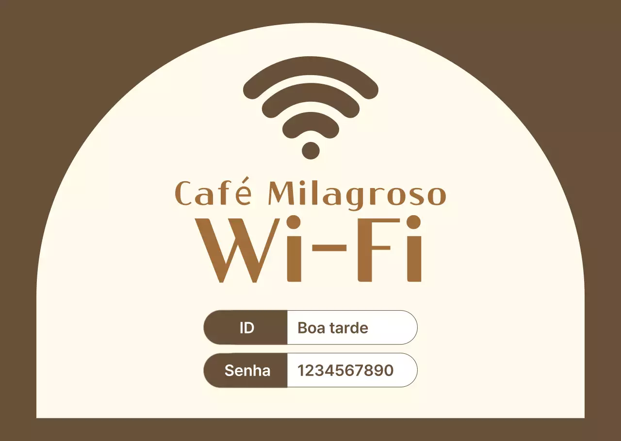 Guia de Wi-Fi do Brown Clean Cafe