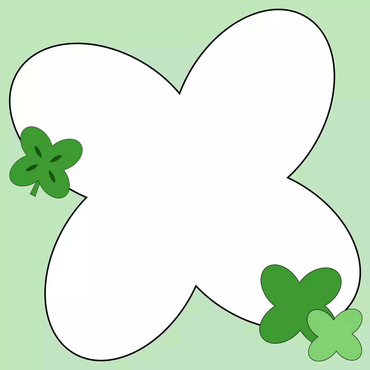 초록색 아기자기한 클로버 기록지