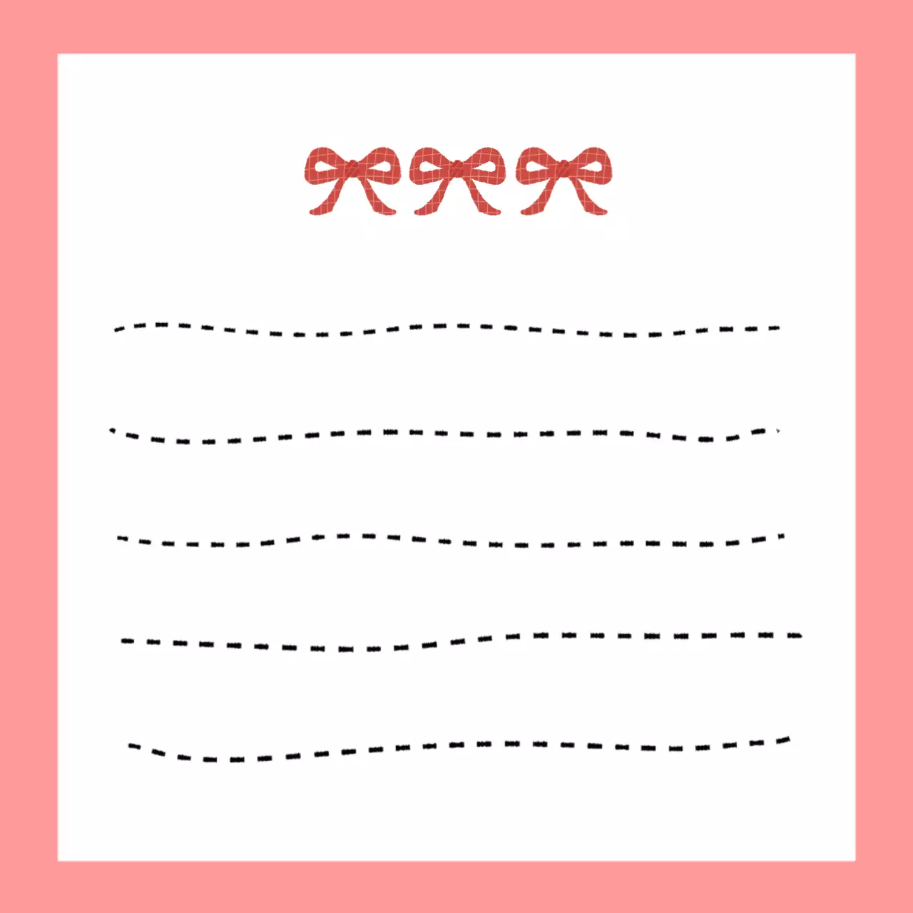 핑크 아기자기한 메모지