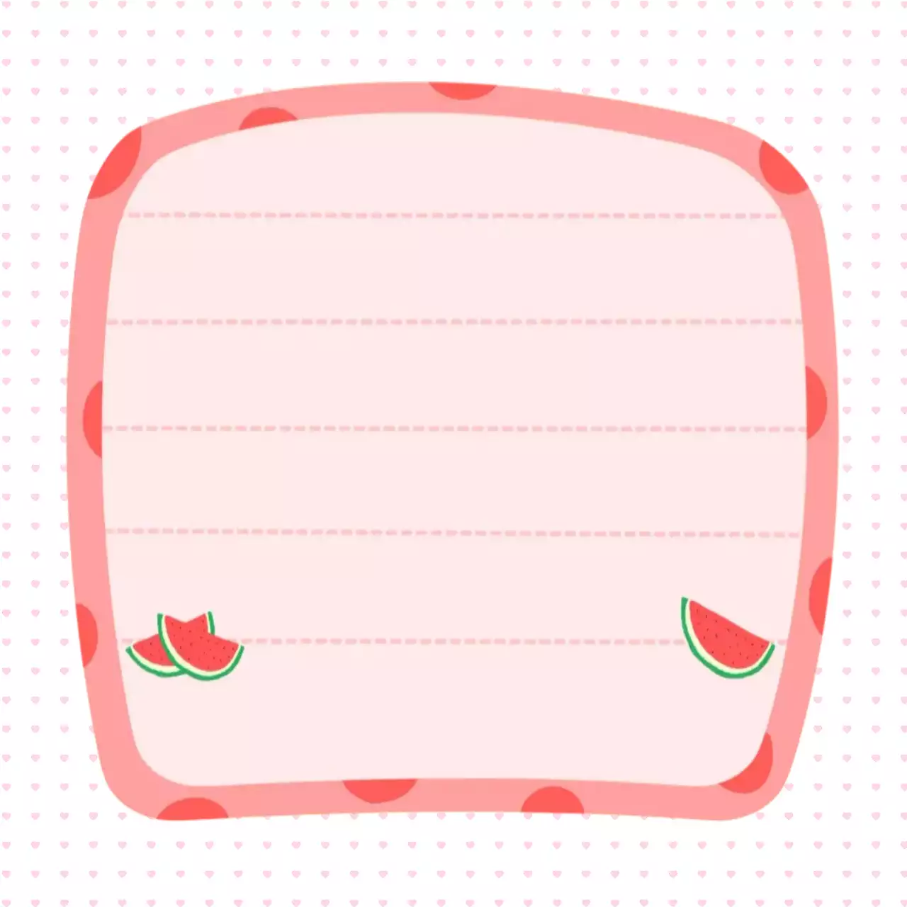 핑크 아기자기한 메모지