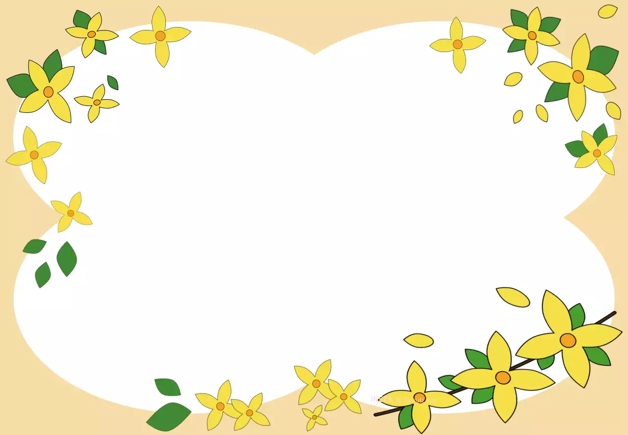 노란색 귀여운 개나리 기록지