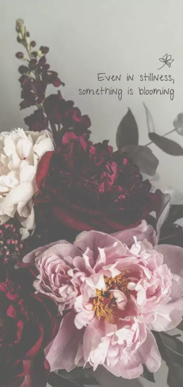 베이지 빈티지 꽃 엽서