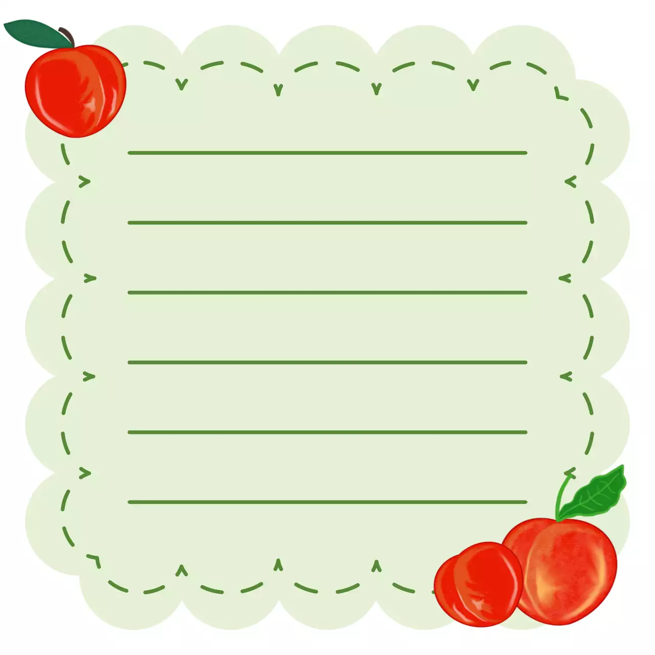 연두 아기자기한 과일 노트