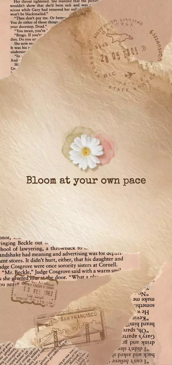 베이지 빈티지 문구 포토프레임