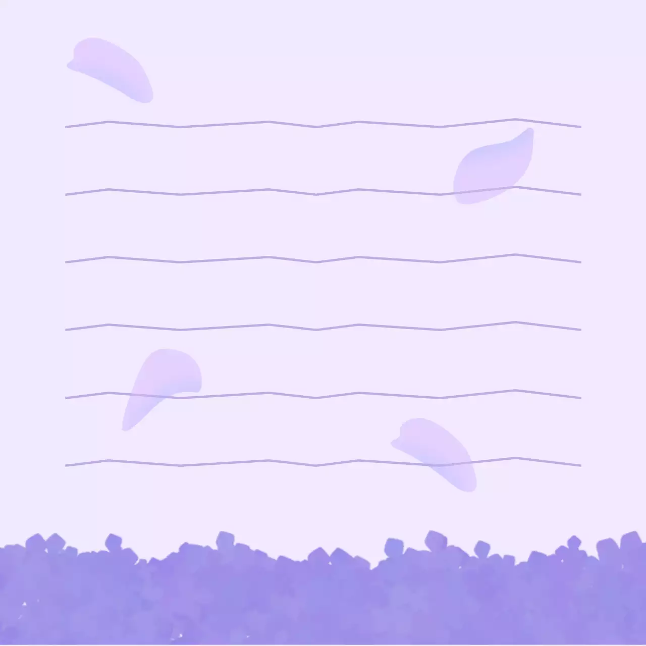 연보라 심플 편지 문구