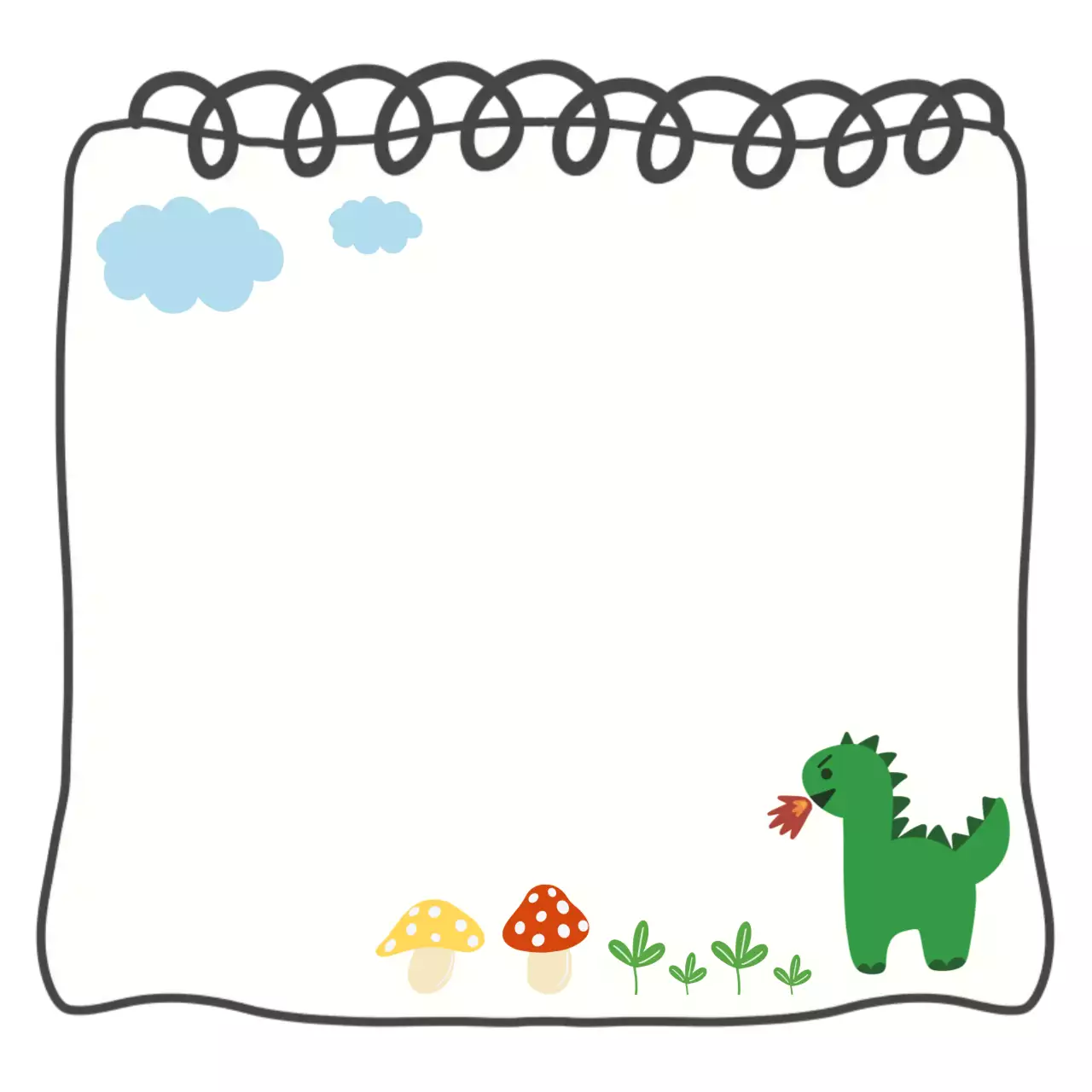 연두 아기자기한 메모지 문구