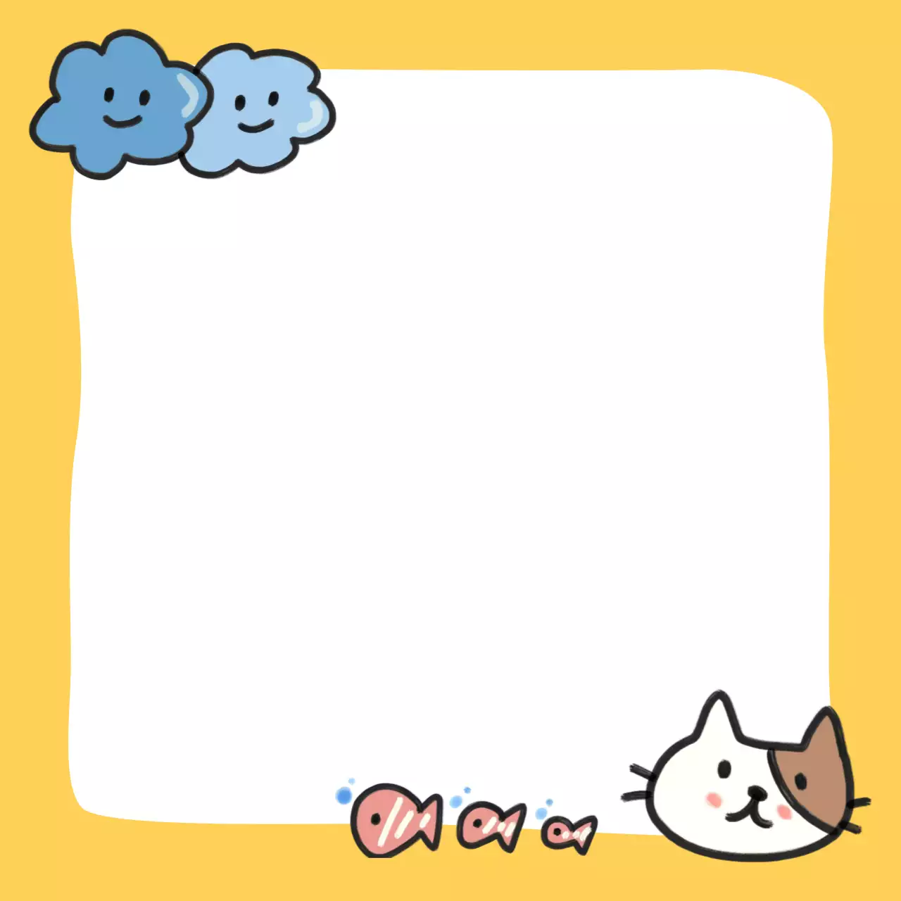 노랑 아기자기한 메모지